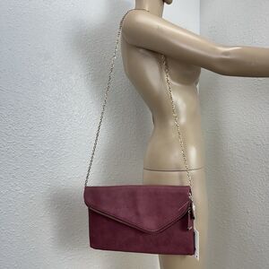 URBAN EXPRESSIONS Women’s Envlope Clutch / Crossbody Bag Vegan Leather Rose